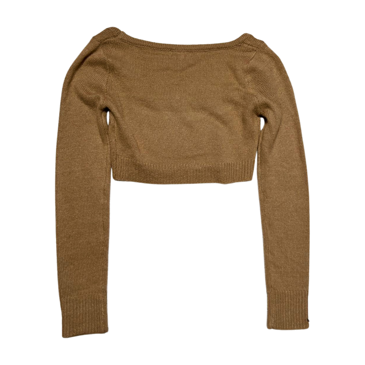 Lovers + Friends- Tan Knit Crop Sweater