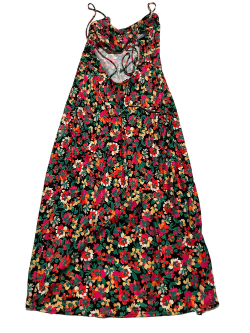 Resa- Multicolor Floral Satin Maxi Dress