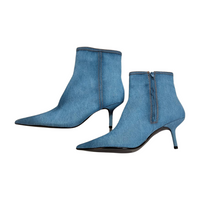 Zara- Denim Pointed Toe Booties