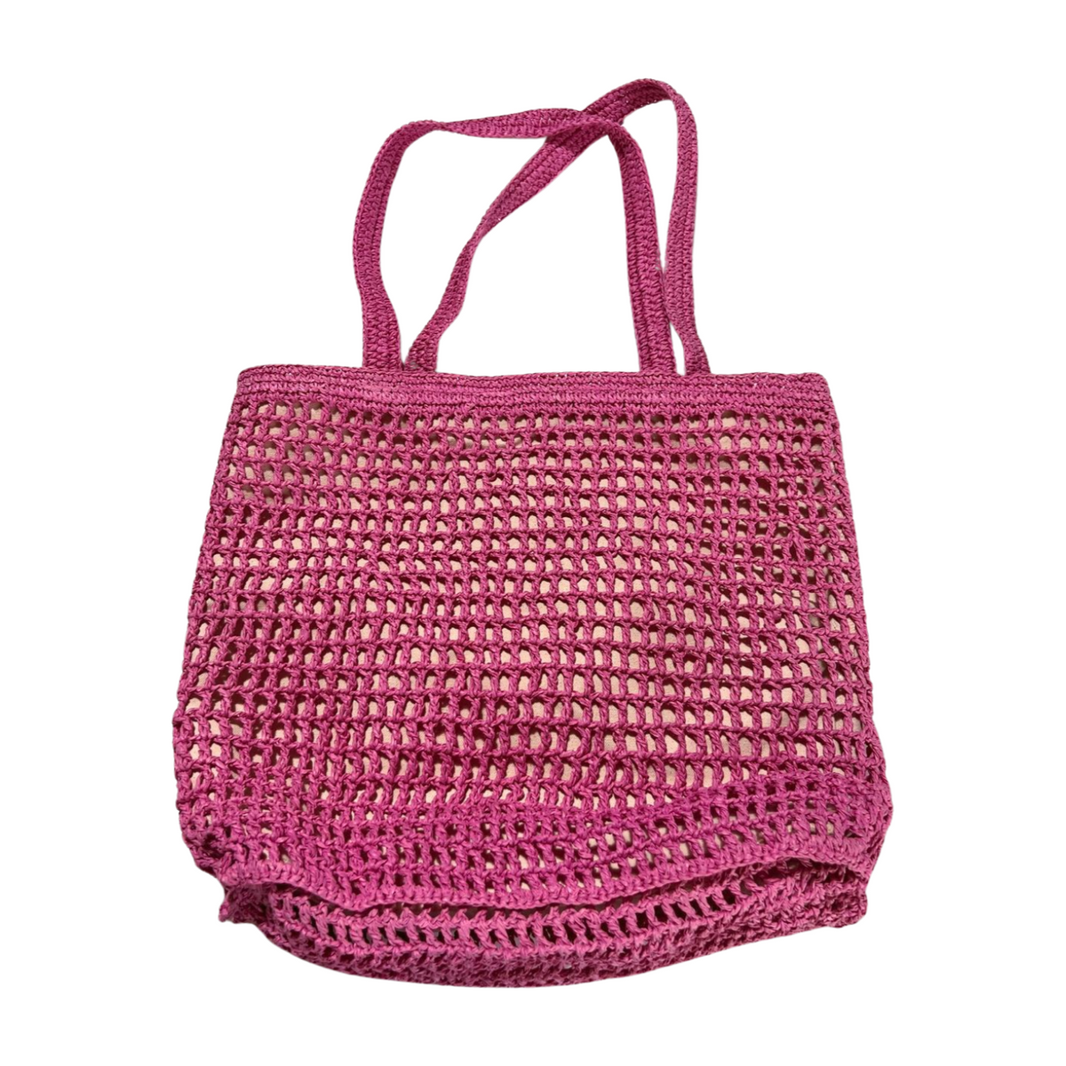 Madewell- Pink Ratan Beach Bag NEW WITH TAGS!