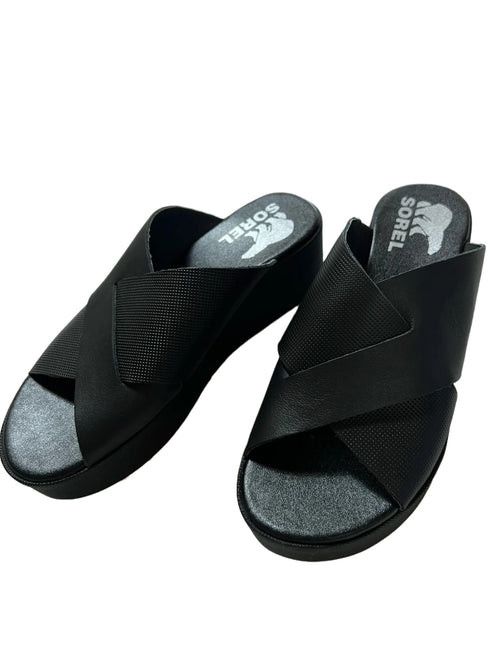 Sorel- Black Platform Sandals