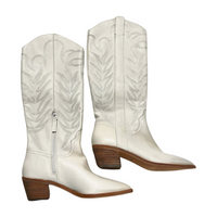 Dolce Vita- White Knee High Cowgirl Boots