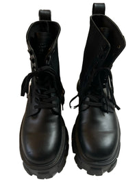 Prada- Black Chunky Combat Boots (Dupe)