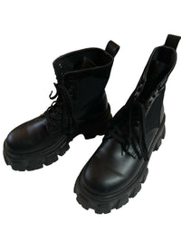 Prada- Black Chunky Combat Boots (Dupe)