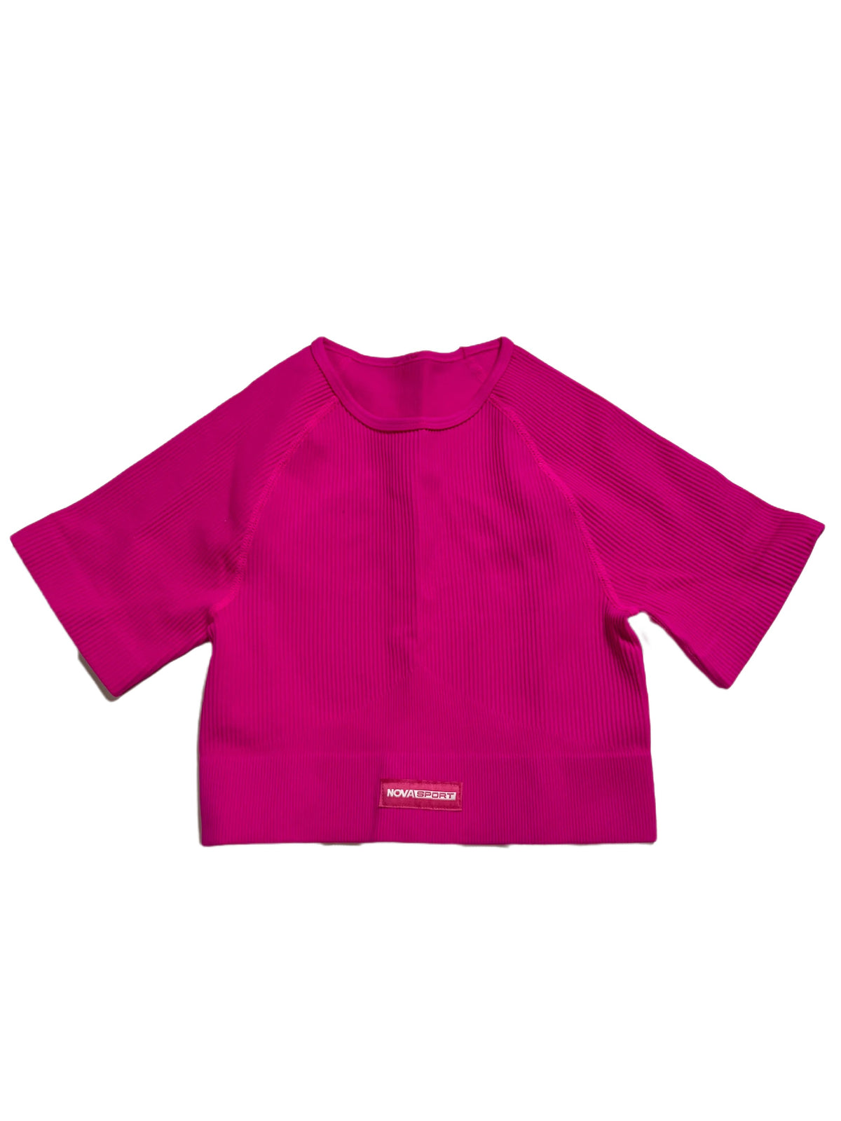 Nova Sport- Hot Pink Open Back Crop
