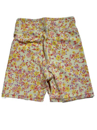 Yellow Floral Biker Shorts