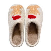 White "Gingerbread" Slippers