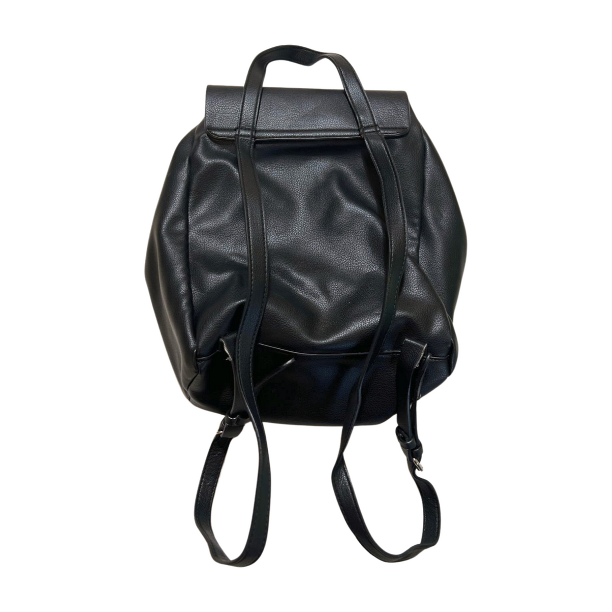 Black Pleather Backpack