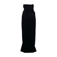 Your Somnia- Black Open Back Strapless Maxi Dress