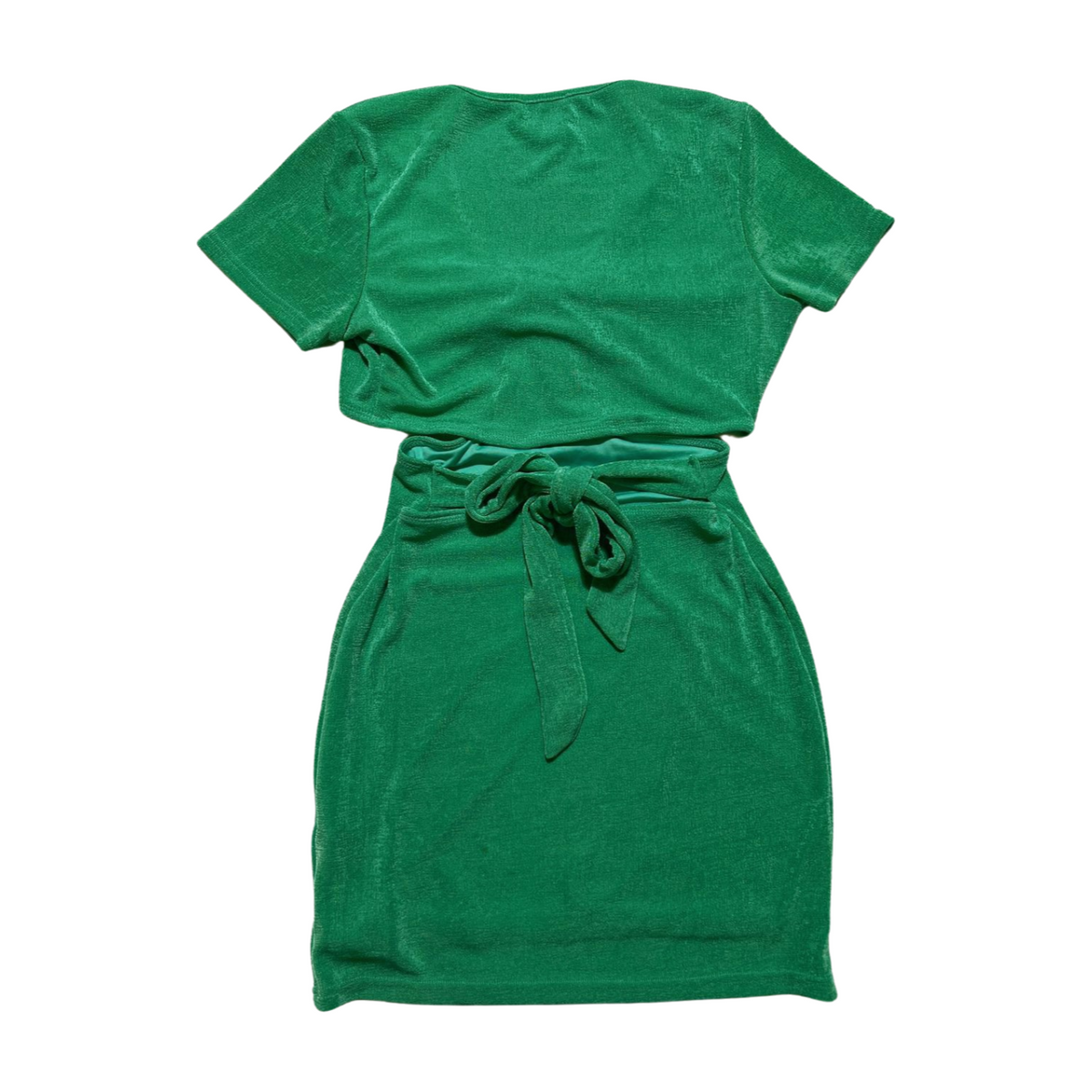 Sky To Moon- Green Cutout Mini Dress
