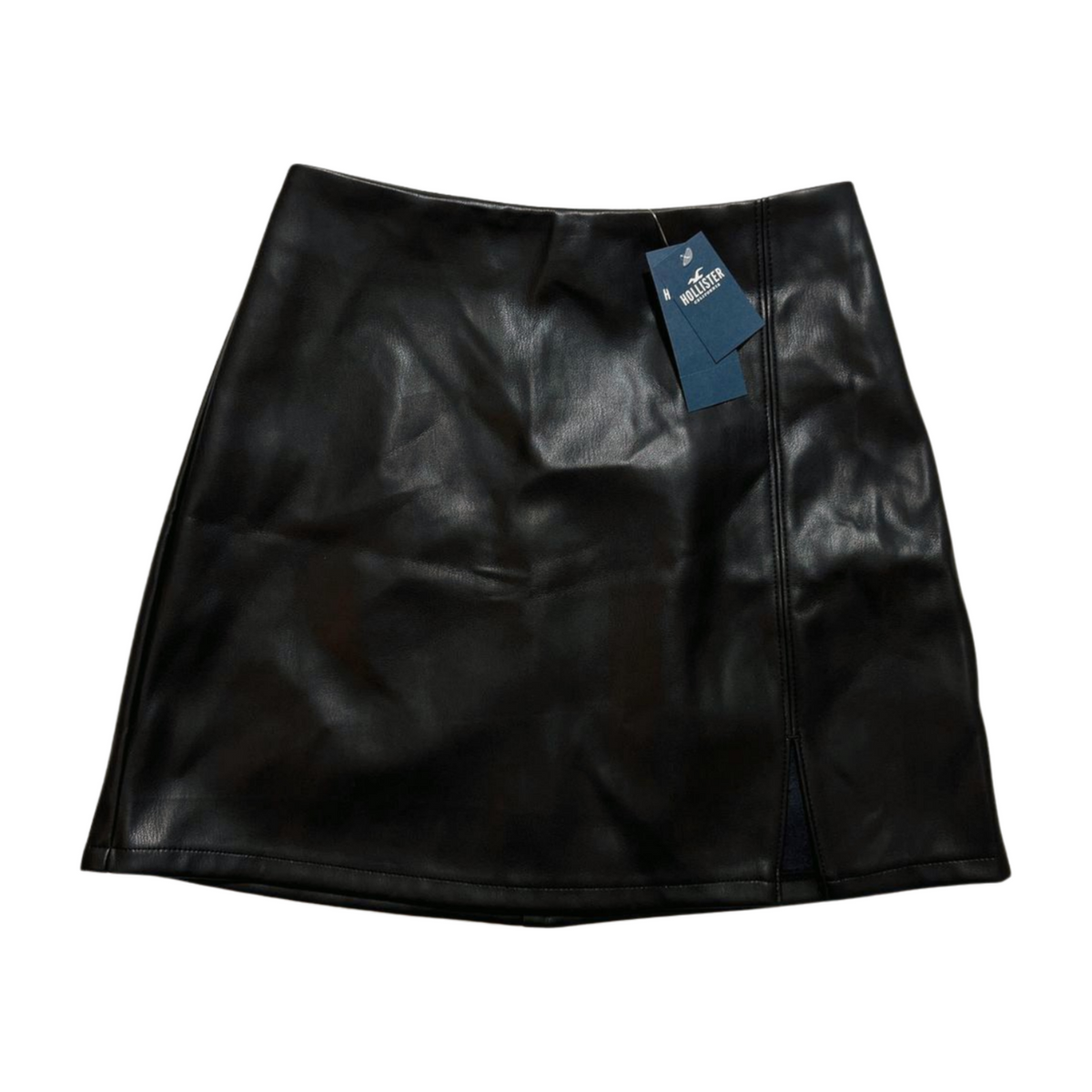 Hollister- Black Leather Mini Skirt NEW WITH TAGS!