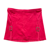 New Pink- Pink Velvet Mini Skirt Set