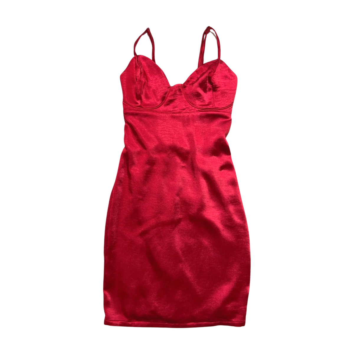 MSVB- Red Satin Mini Dress