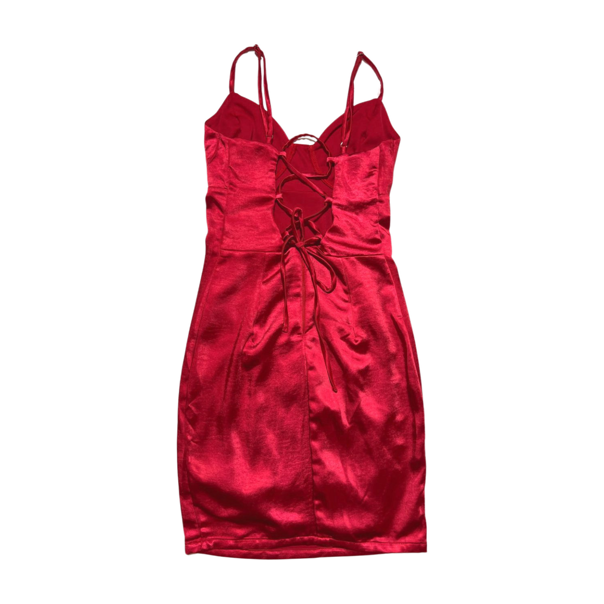 MSVB- Red Satin Mini Dress