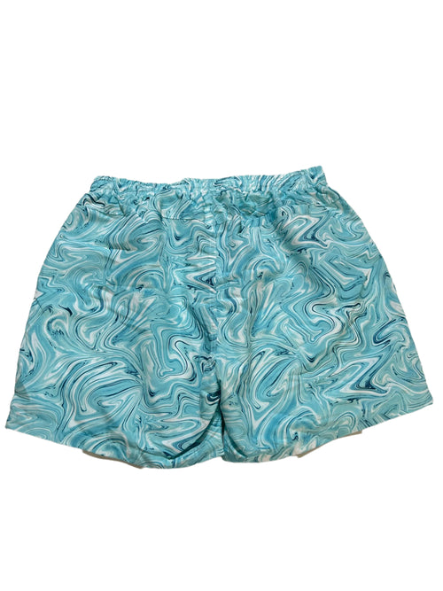 GB x ANA- Blue Swirl Swim Trunks - NEW WITH TAGS