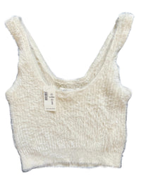 Aeropostale- Off White Fuzzy Tank Top New With Tags!