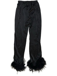 Rumours- Black Silk Feather Pants NEW WITH TAGS