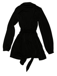 Princess Polly- Black Long Sleeve Button Up Mini Dress