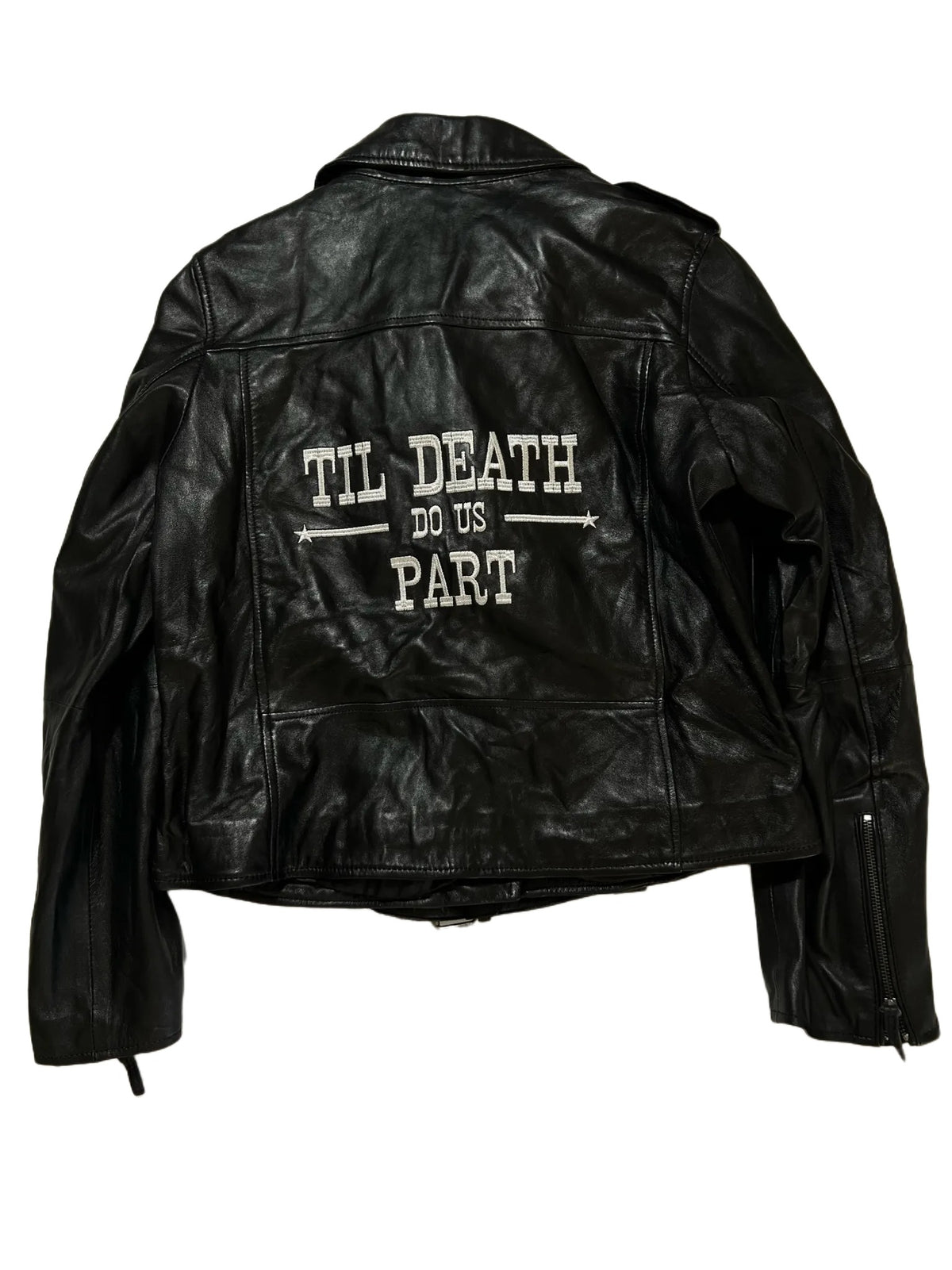 Nasty Gal- Black "Till Death Do Us Part" Leather Jacket