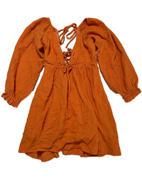 Beginning Boutique- Orange Long Sleeve Mini Dress