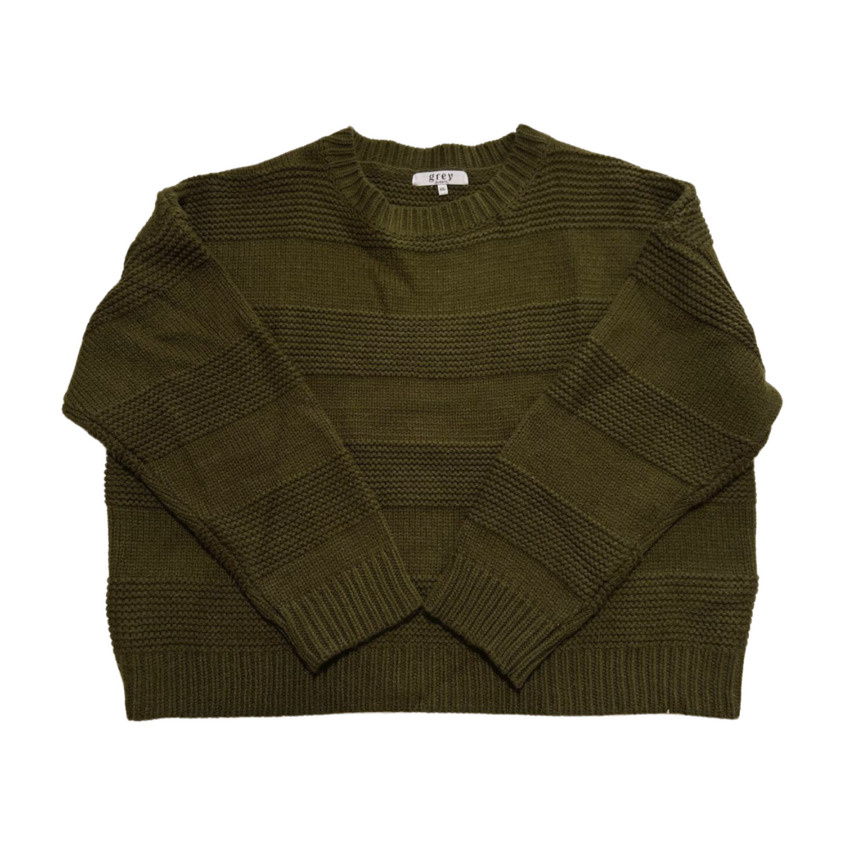 Grey Bandit- Green Knit Sweater