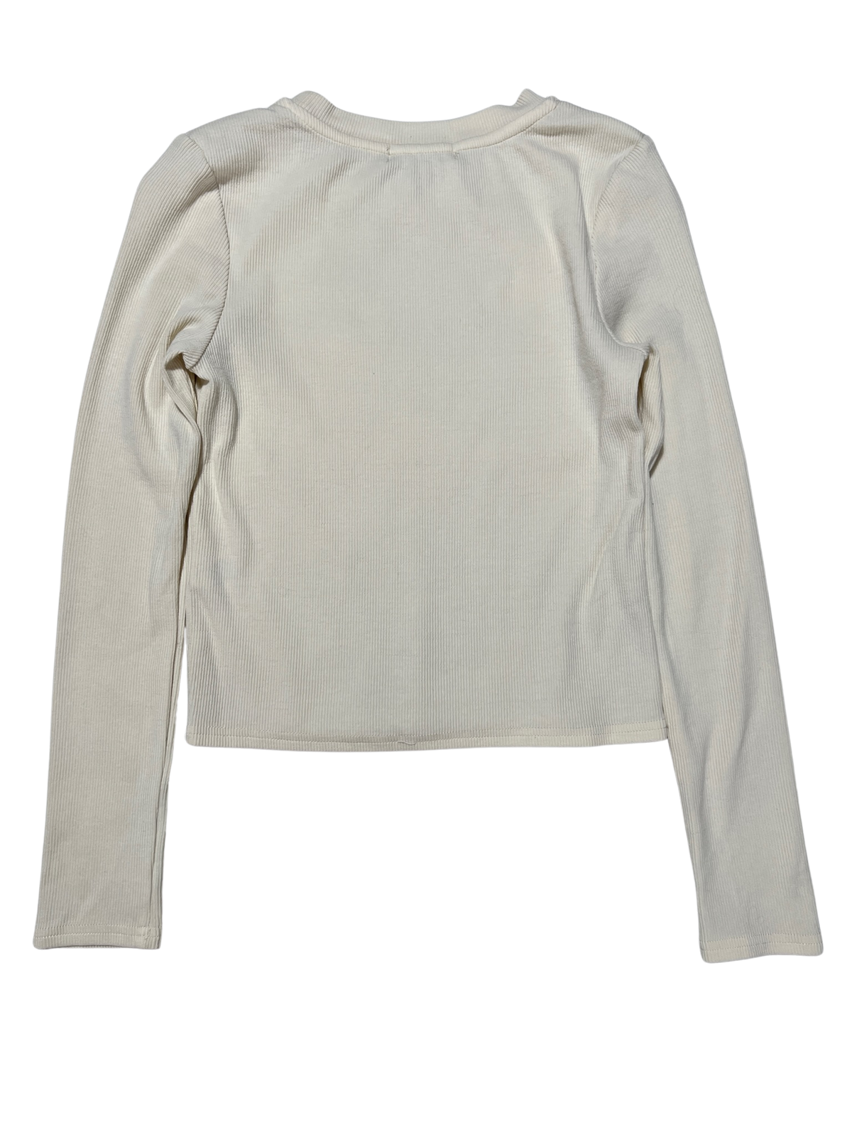 Grey Bandit- Cream Ribbed Long Sleeve