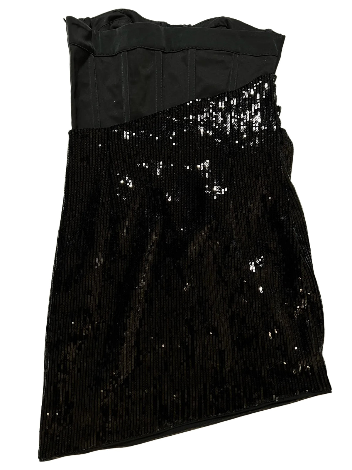 NBD- Black "Maeve" Corset Sequin Mini Dress