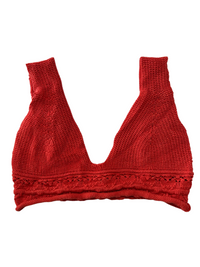 Emory Park- Red Crochet Crop Top