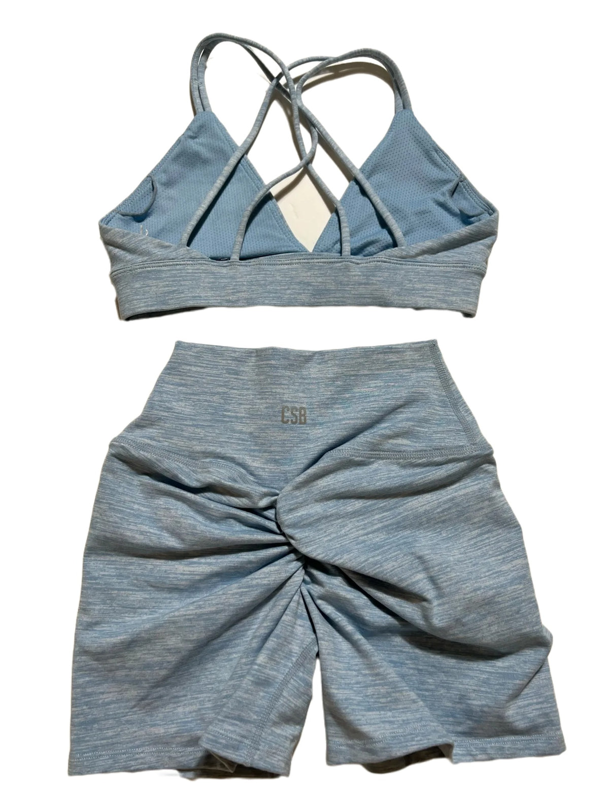 CSB- Blue Biker Short Set