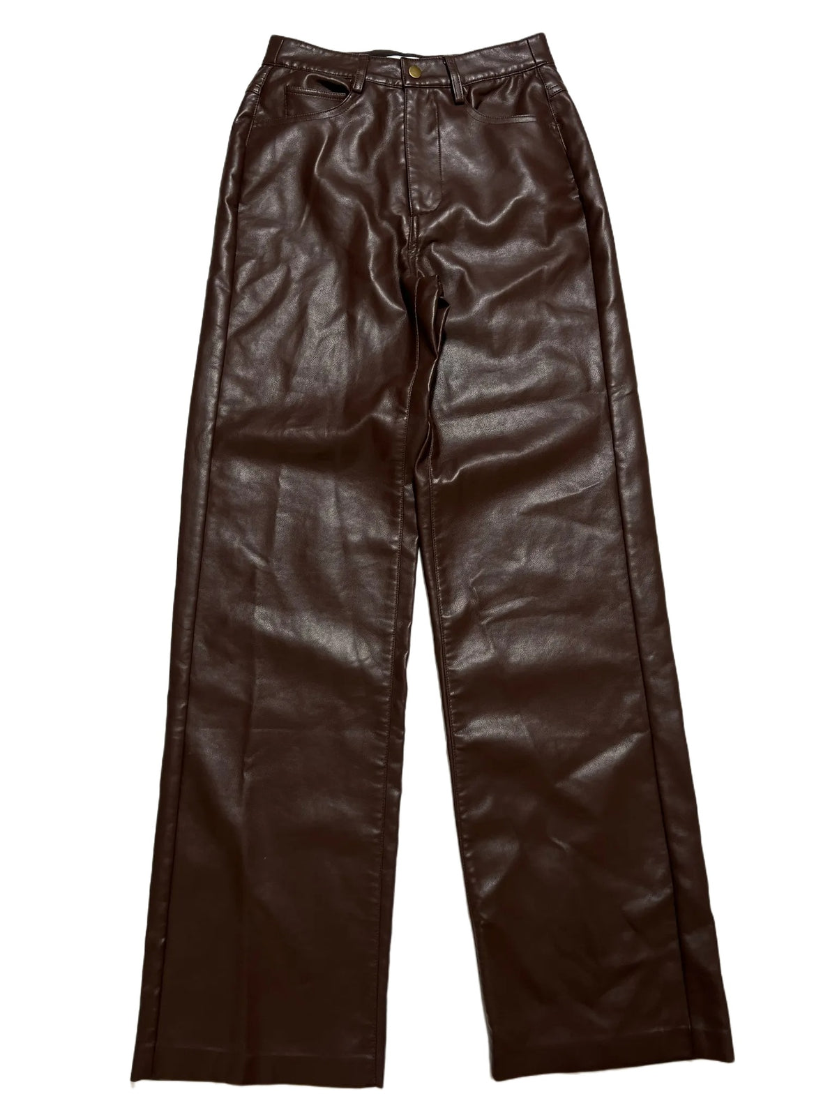 Wayf- Brown Leather Pants