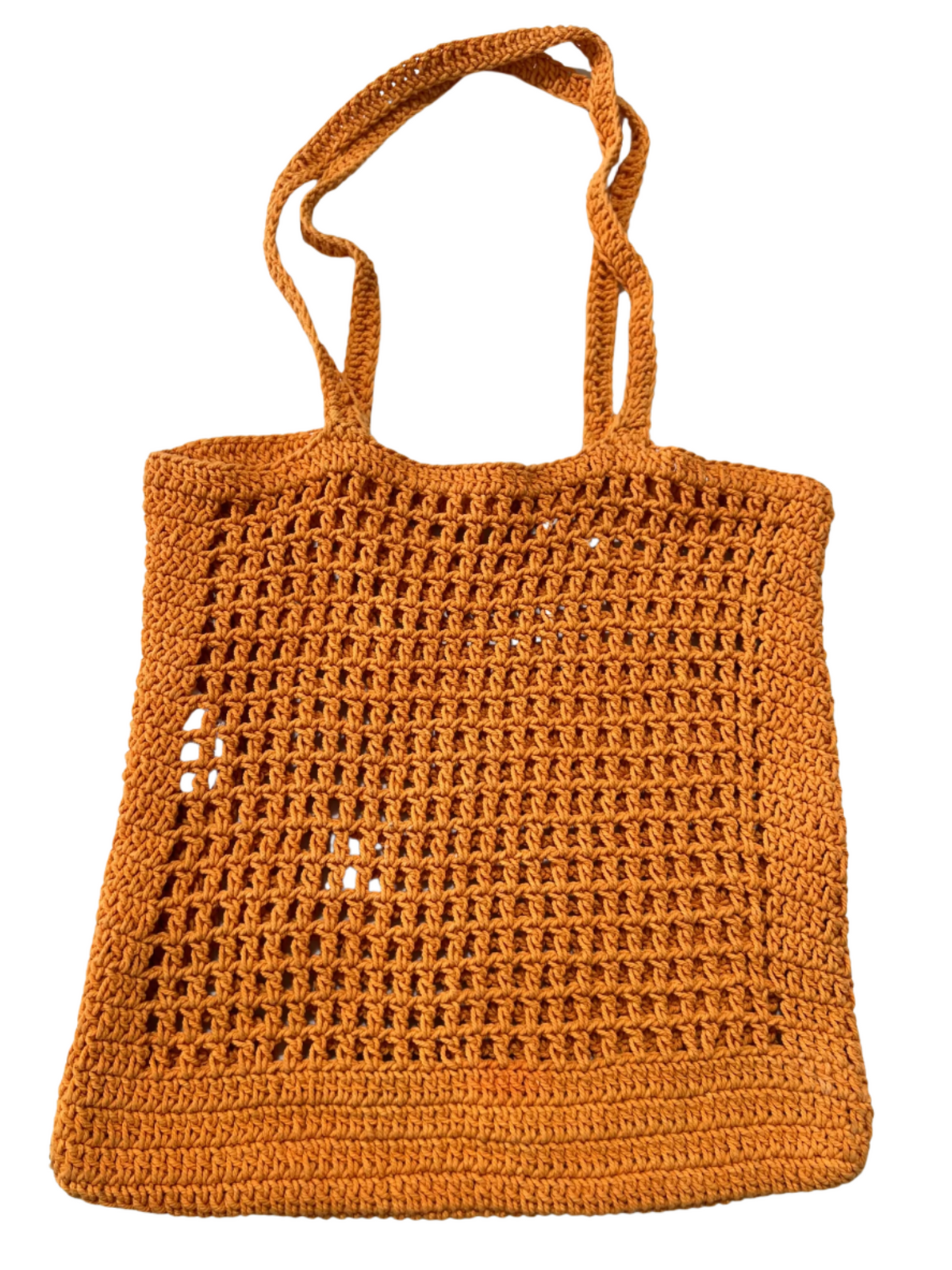 Orange Crochet Tote Bag