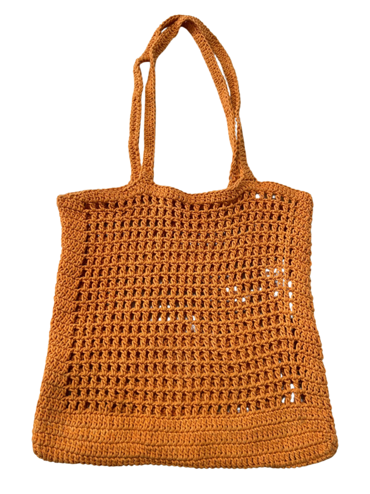 Orange Crochet Tote Bag