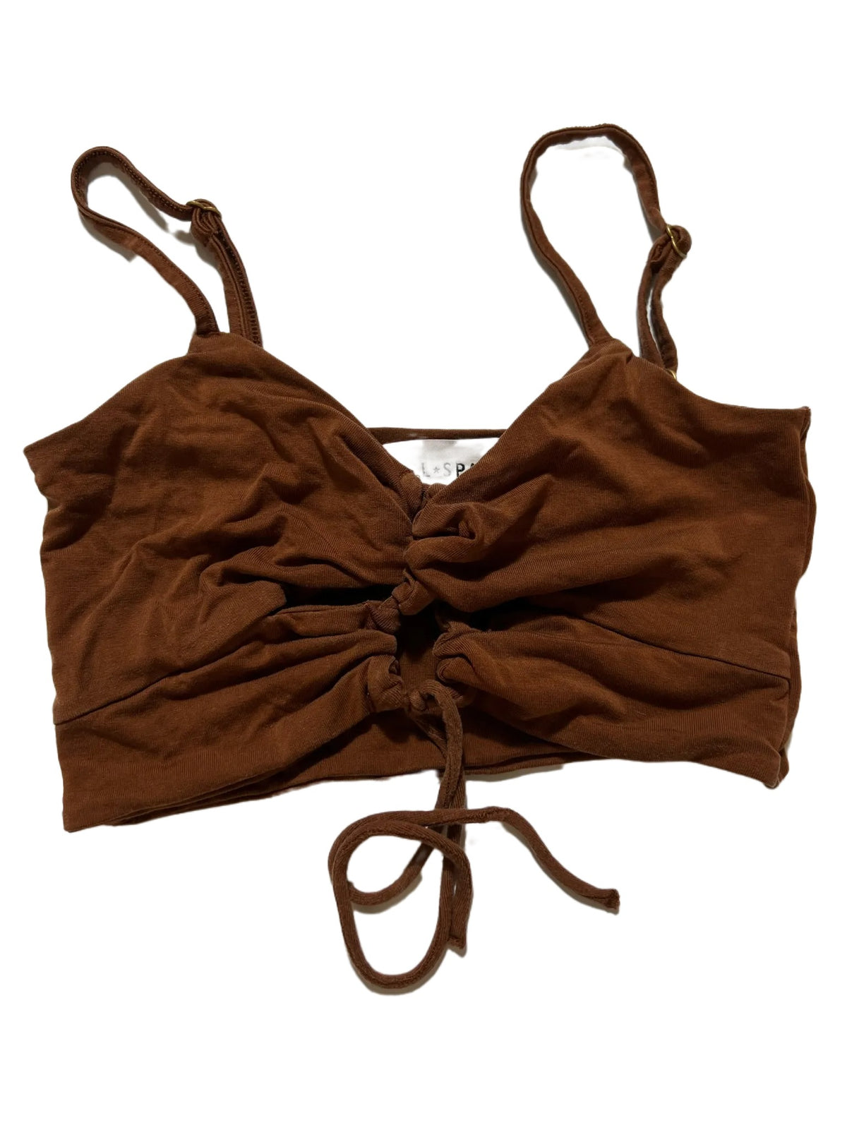 L Space- Brown "It's A Date" Top