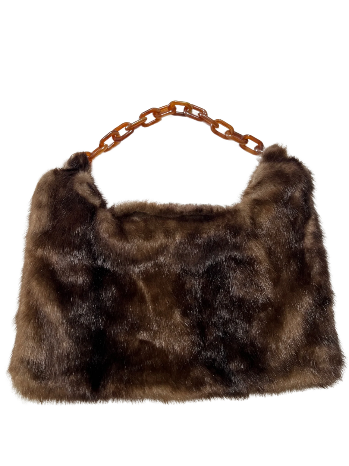 Brown Faux Fur Purse