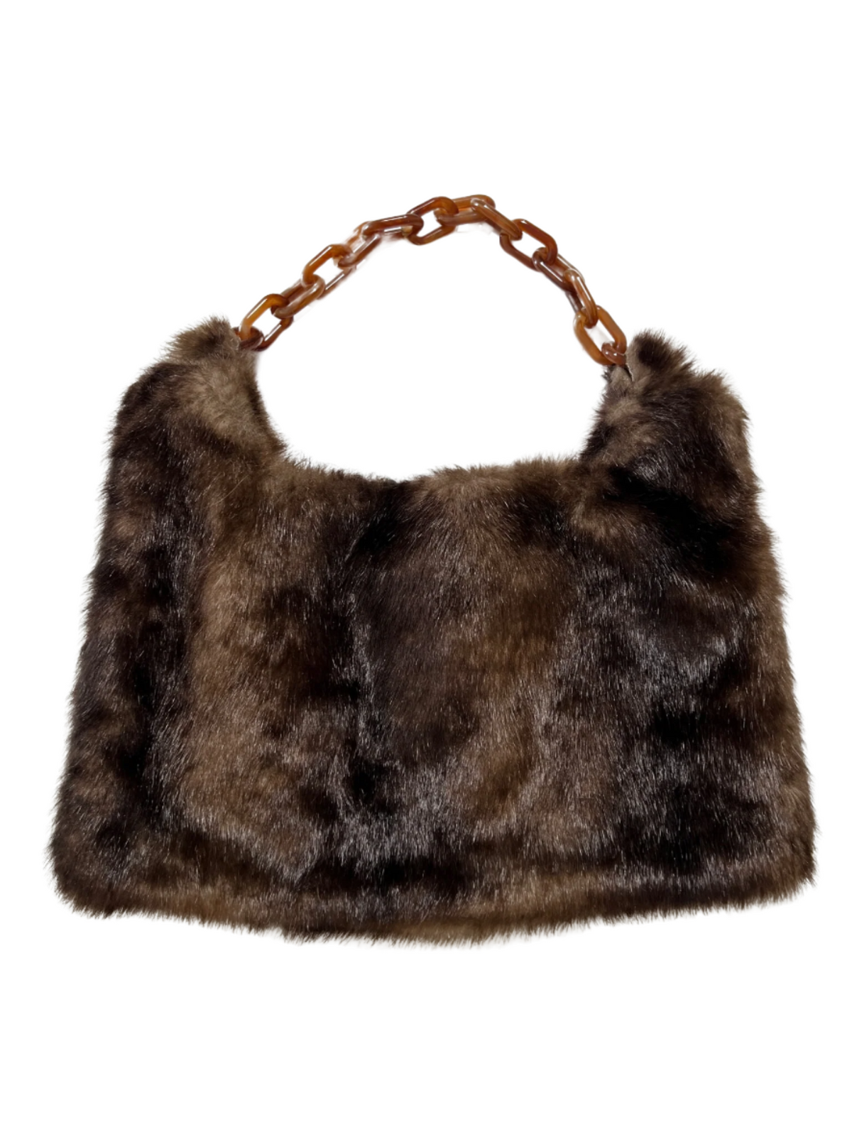 Brown Faux Fur Purse