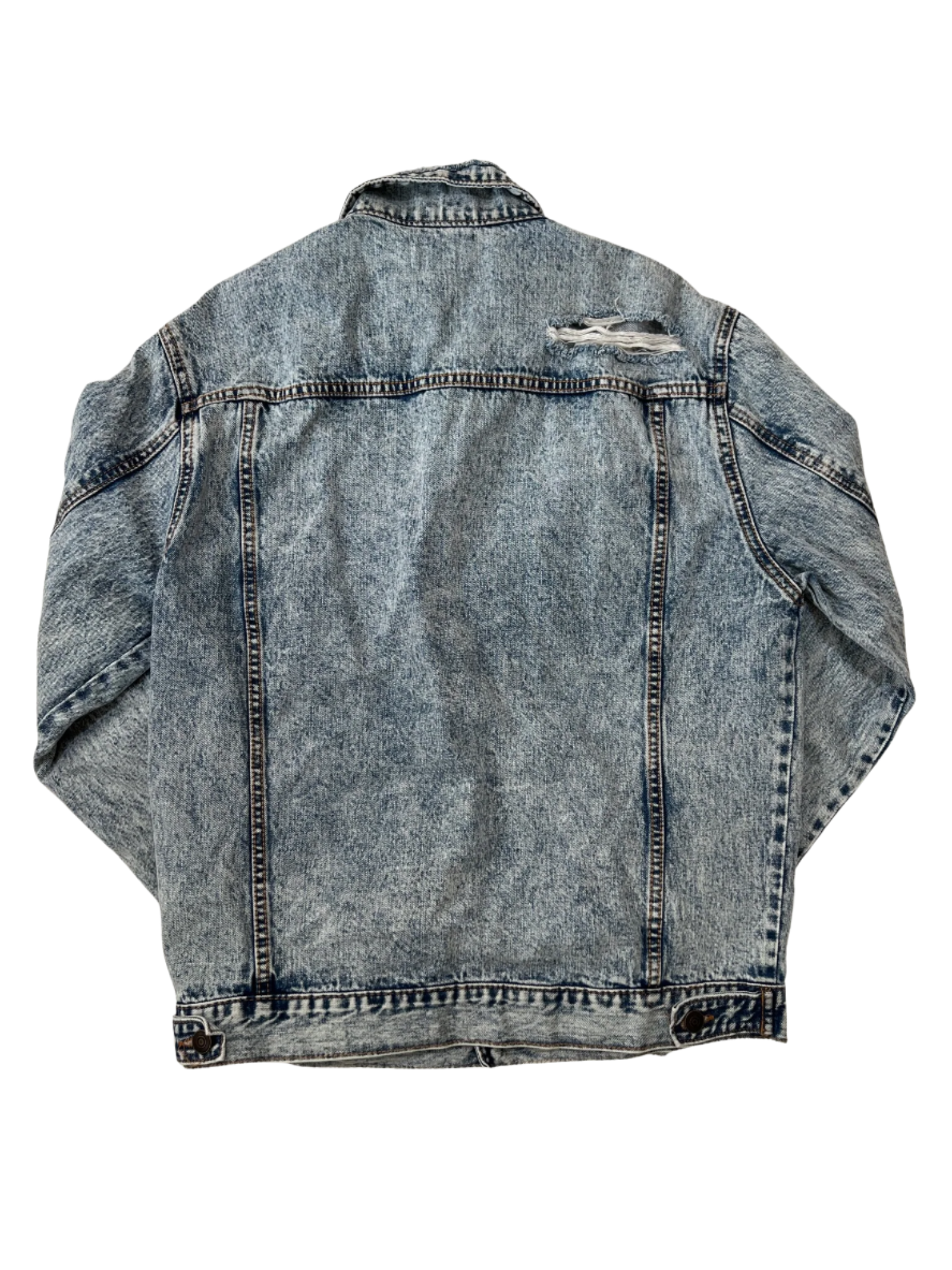 Forever 21 Men- Distressed Denim Jacket NEW WITH TAGS
