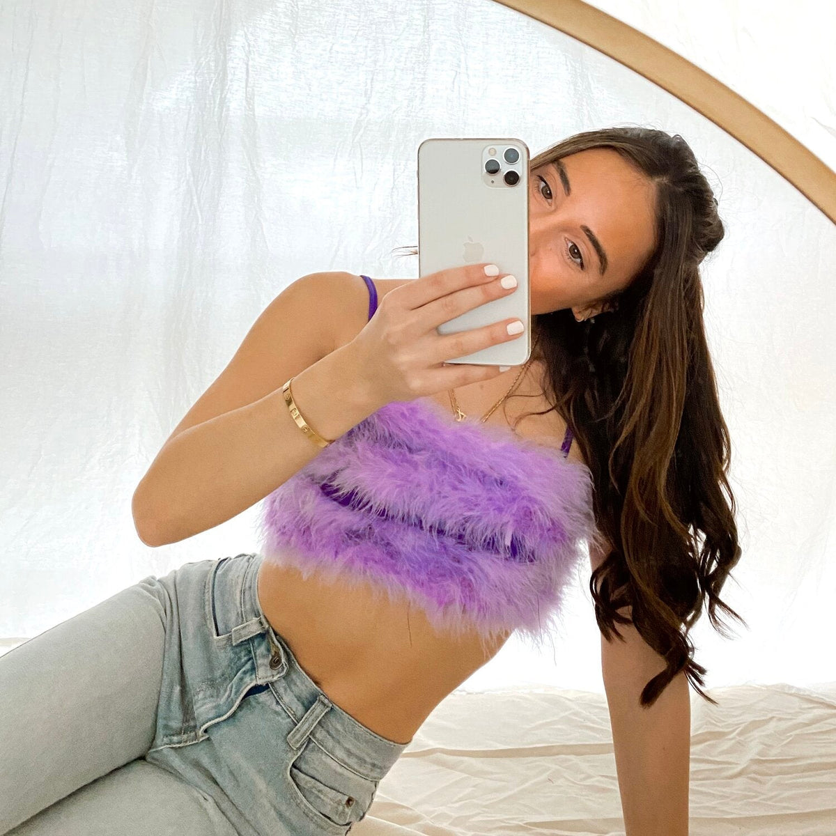 Flamingo Fluff Purple Top - FINAL SALE