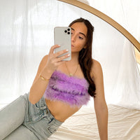 Flamingo Fluff Purple Top - FINAL SALE