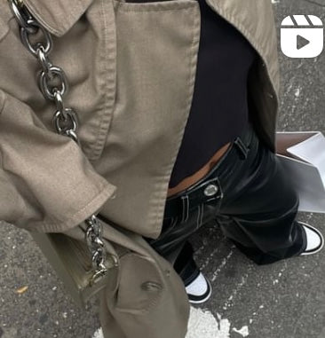 Guess- Black "Carpenter" Leather Pants