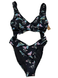 Pink- Black Butterfly One Piece Swim NEW WITH TAGS
