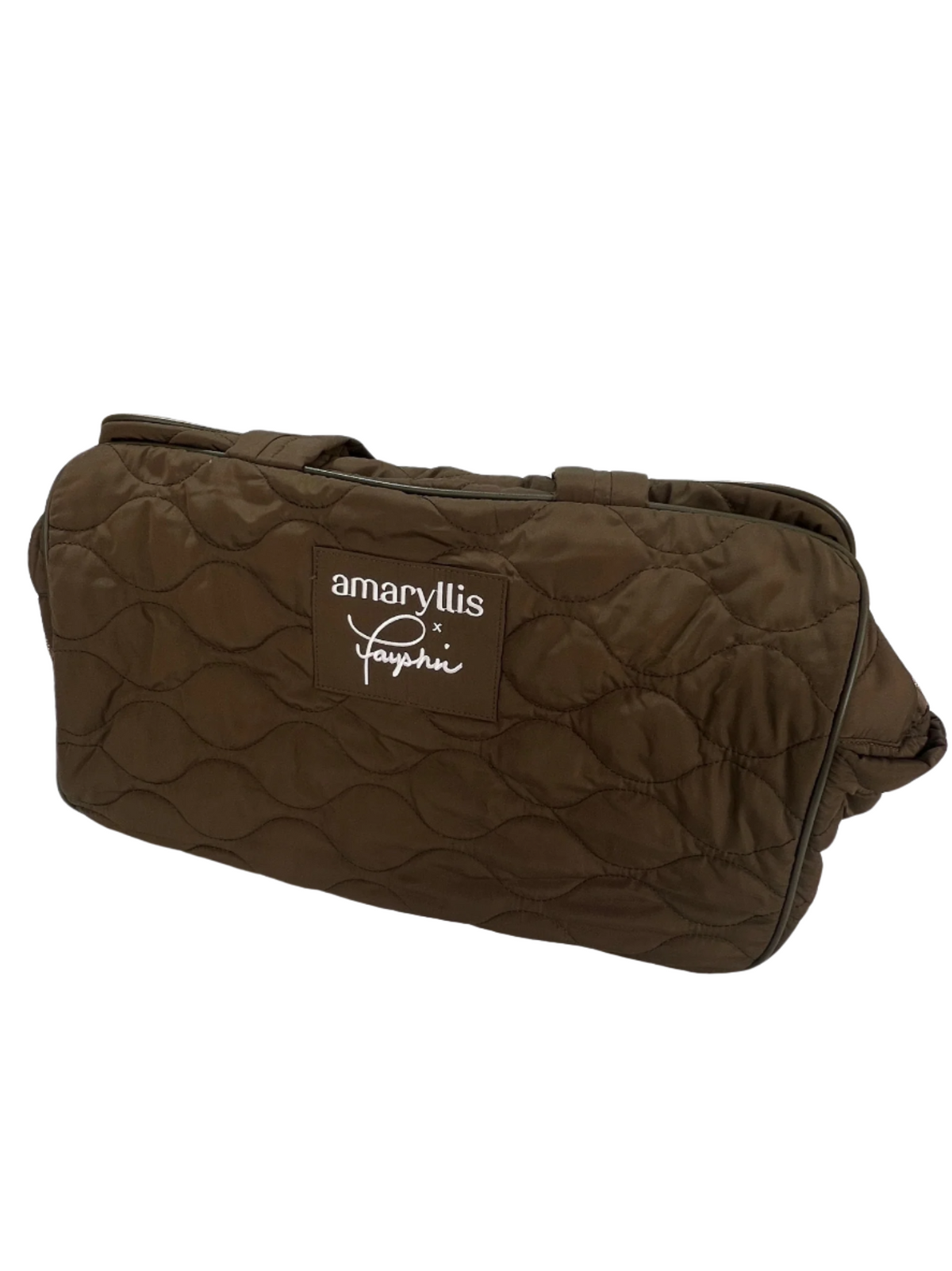 Amaryllis- Brown Quilted Duffle Bag