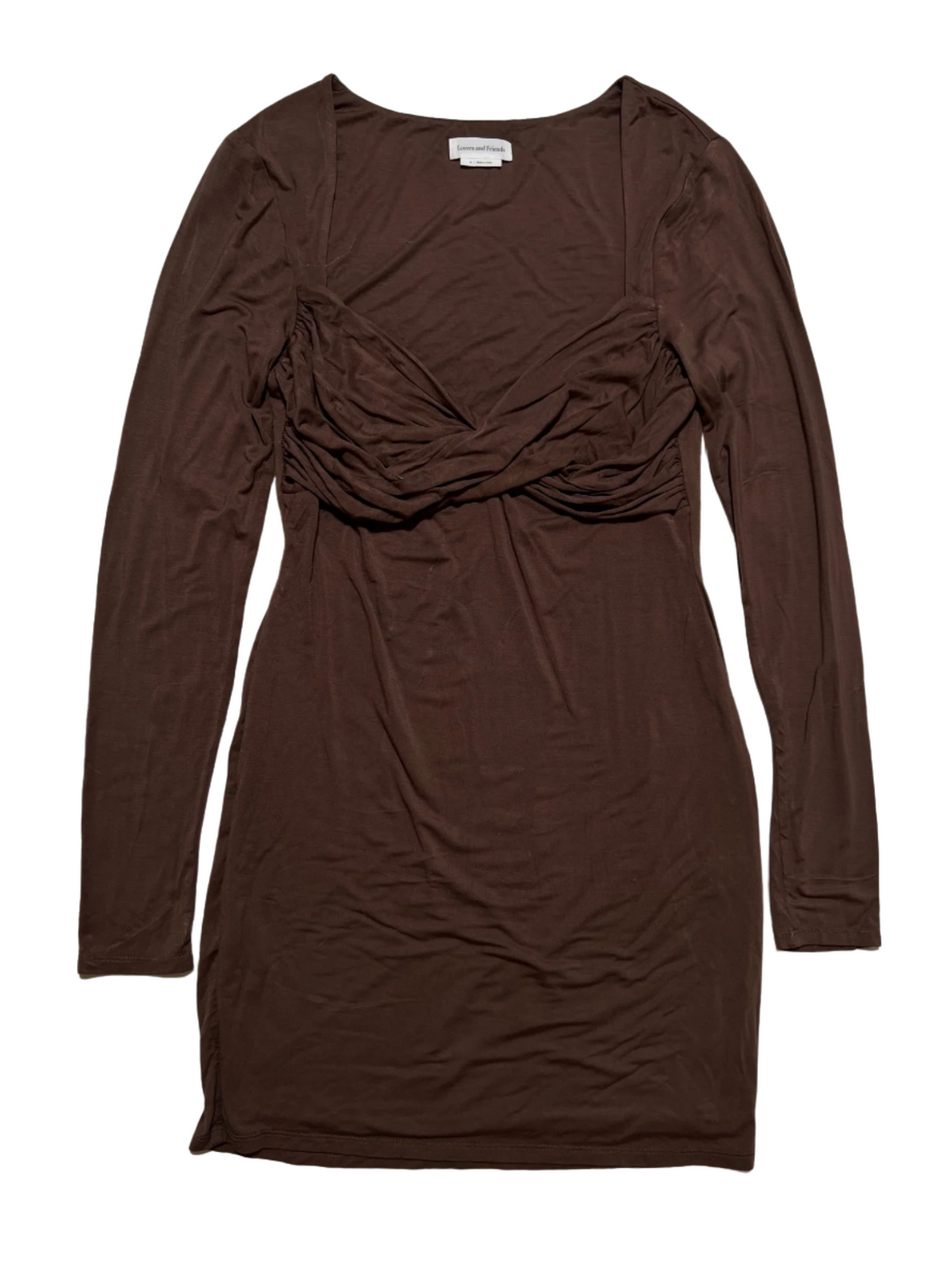 Lovers and Friends- Brown Long Sleeve Mini Dress