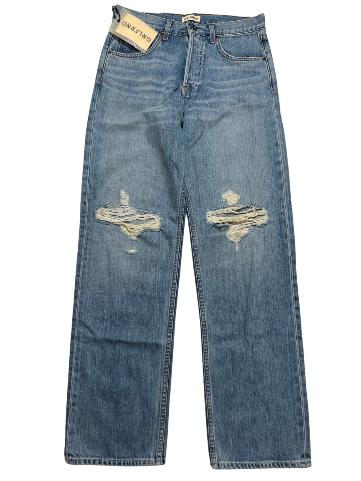 GRLFRND- Light Wash Distressed Jeans NEW WITH TAGS!