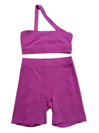 Le Ore- Purple Biker Short Set