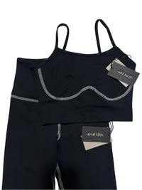 Strut This- Black "Stitch Beau" Yoga Set NEW WITH TAGS!