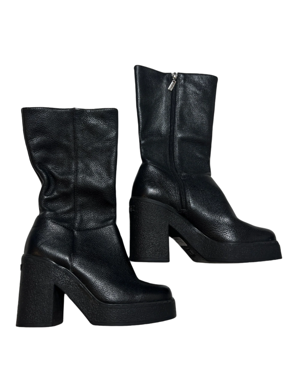 Schutz- Black Heeled Calf Boots