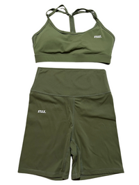 Stax- Green Biker Short Set