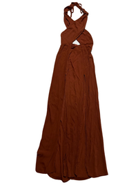 Flook- Rust Halter Maxi Dress