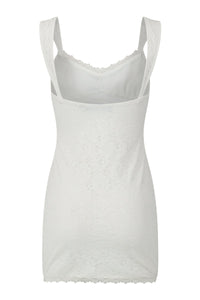 Real Love White Lace with Contrast Trim Mini Dress - FINAL SALE