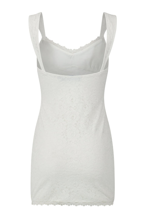 Real Love White Lace with Contrast Trim Mini Dress - FINAL SALE